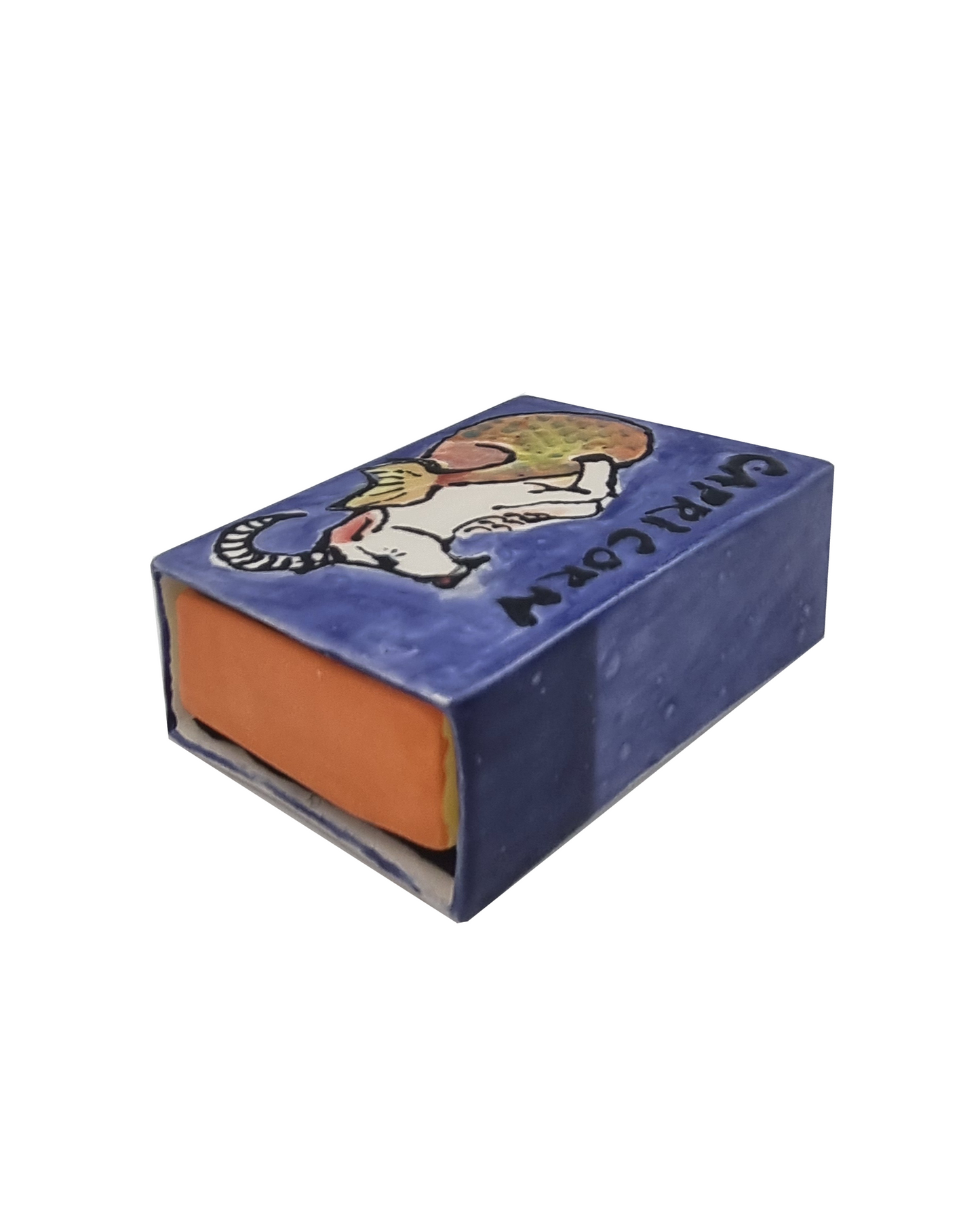 Made to order-Ceramic matchbox- Zodiac -Capricorn