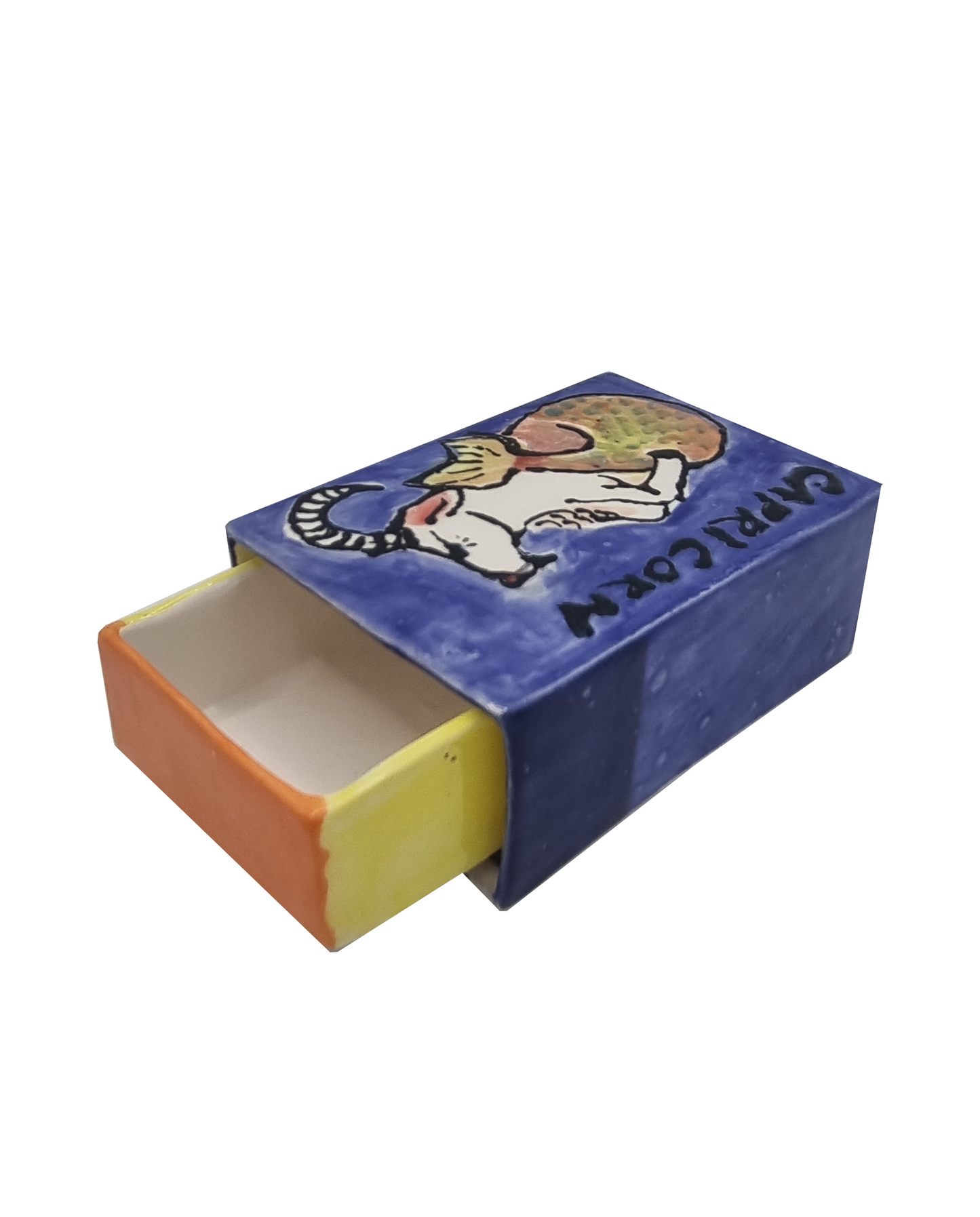 Made to order-Ceramic matchbox- Zodiac -Capricorn