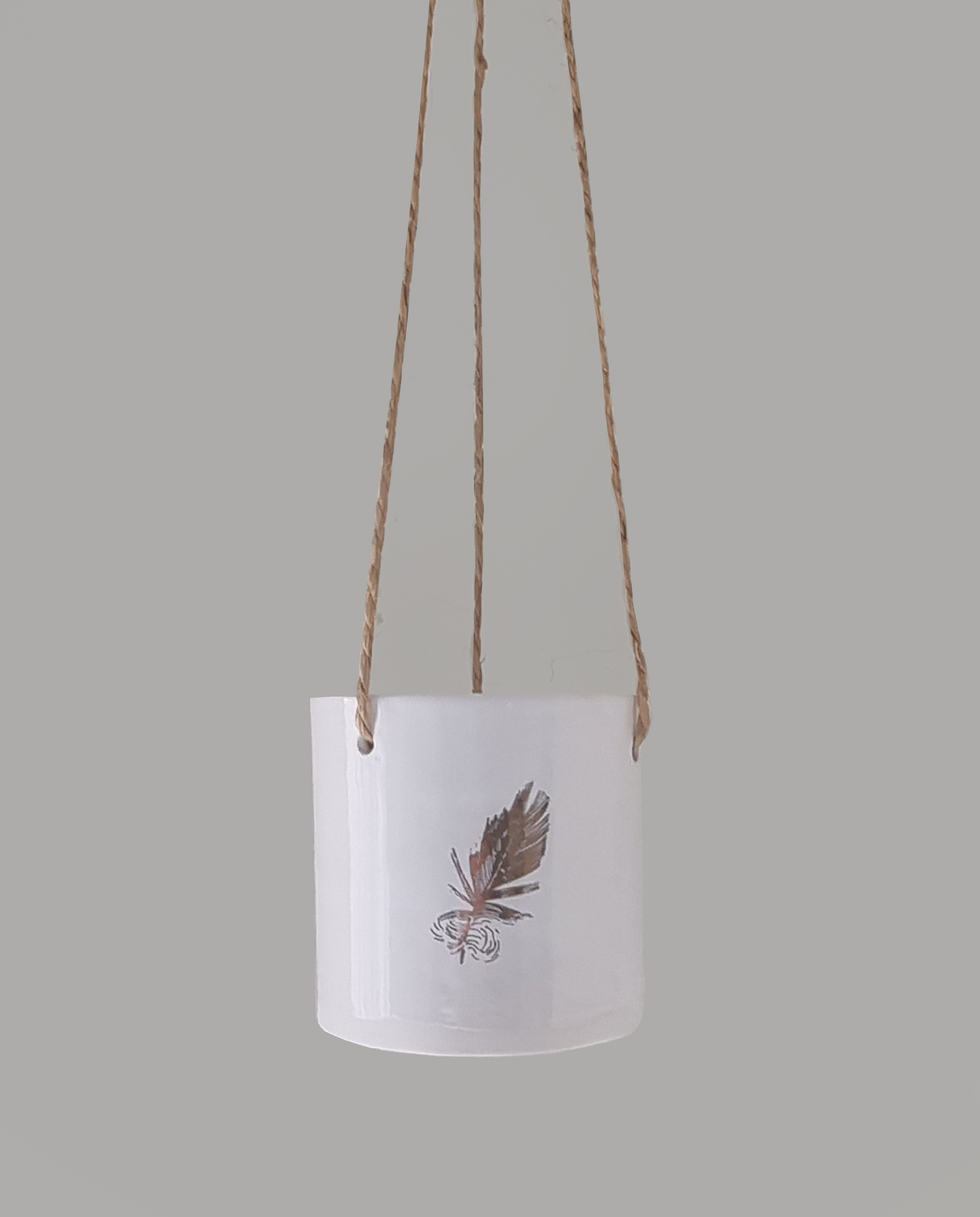 Planter-hanging - Gold decal-Large -Made to order