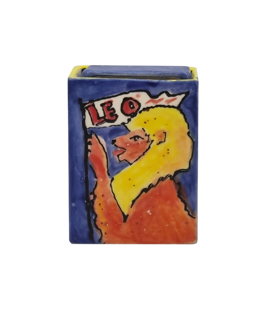 Ceramic matchbox- Zodiac - Leo-Made to order