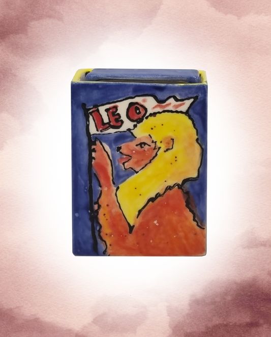 Ceramic matchbox- Zodiac - Leo-Made to order
