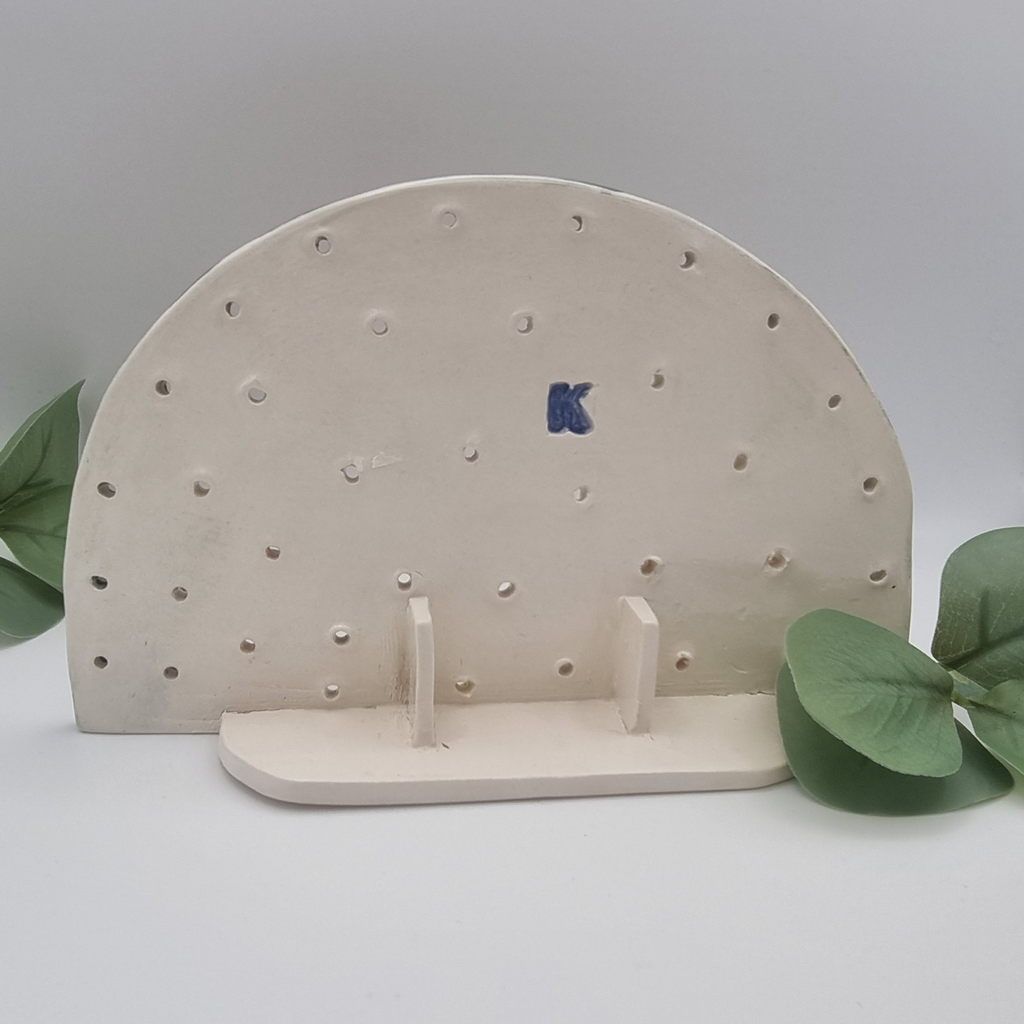 Rainbow ceramic earring holder